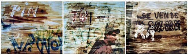 Triptico: Painting 2003.  Technique: Photocovered Syllabism
