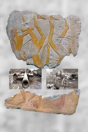 Fragments of battle scenes in reliefs / Scenes from one of the many battles of the 21st century in photographs. 2022
