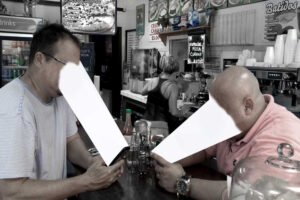 New Man in Caffe Bar. 2018